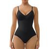 SHAPERX Body Contenitivo Modellante Senza Cuciture - Guaina Snellente con Controllo della Pancia e Coppe Estraibili, UK-SZ5433-Black-S/M