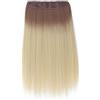 Charme Hair Extension Clip in Hair | Lunga 60 cm | Facile da applicare | Look naturale 100% | Termofibra Premium di alta qualità | Capelli lisci con clip | AHBR-Champagne