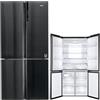 Haier HTF-610DSN7, Frigorifero Cube 4 Porte,Iconic Black, Libera installazione, ABT luce UV antibatterica