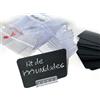 ABARNOM Confezione da 100 lavagne sintetiche nere riutilizzabili + 100 portaprezzi riutilizzabili, Mini lavagne portaprezzi, Portaprezzi frutta, Portaprezzi macelleria, Portaprezzi pesce, Portaprezzi lavagna