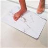 Pure 4Home - Tappeto bagno in pietra diatomite 60x40 cm, assorbente, asciugatura rapida, antiscivolo, carta vetrata per impurità e opacizzazione | Tappeto bagno assorbente (Turco Blanco)