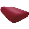 Edda Lux Federa adatta al Tempur Shape cuscino S, M e L, 50 x 31 cm, in morbido jersey di 100% cotone per guanciali da collo, Carminio