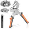 Sayudar Pinza professionale per occhielli con 400 occhielli (diametro 10 mm), kit di attrezzi per occhielli, punzonatura magnetica in acciaio al carbonio, pressa per occhielli magnetica, set di pinze per