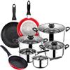 San Ignacio Set di utensili da cucina 8 pezzi + 3 padelle 16/20/24 cm alluminio San Ignacio