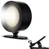 REV Lampada a morsetto con batteria, lampada a LED da parete interna, 150 lm, dimmerabile, allungabile a 360°, ideale per corridoio, camera da letto e soggiorno, colore nero