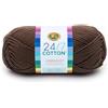 Lion Brand Yarn Company Cotton Yarn, Filato 100% Cotone, caffè con Latte, 15,24 x 6,35 x 6,35 cm, Café Au Lait