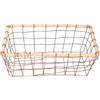 Villa d'Este Home Tivoli Cestino rettangolare piccolo 25x16 cm in ferro e legno, La Cucina