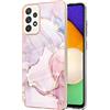 SEAHAI Cover per Samsung Galaxy A52s 5G / Samsung Galaxy A52 (4G/5G), Custodia Protettiva Ultra Sottile ed Elegante in Silicone TPU Flessibile, Glitter Colorful Cover Antiurto Case - Oro Rosa