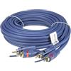 tomzz Audio 5500-001 Cavo RCA cinch professionale 5 m, schermato a 2 pieghe, blu, con cavo remoto