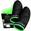 RISOKA Gaming Finger Sleeves 10 Pezzi - Scorrimento Perfetto sul Touchscreen - Adatto a Tutti i Giochi - Accessori Gadget Controller Smartphone - Guanti Sleeve Telefono - Phone Gamer Manicotto