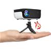 HOPVISION Mini Proiettore Portatile, Videoproiettore Full HD 1080P Supporto, Proiettore Supporta Correzione Trapezoidale, 7500L Proiettore Home Theater per TV Stick/HDMI/USB/PS5