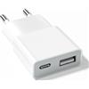 SCHITEC Caricabatterie USB 5V 1A 2Porte USB C + A Spina di Alimentazione Presa di Ricarica Caricatore per iPhone, Sam sung Telefono Cellulare, MP3, eBook Reader (Thickness 1.45cm/1pack)