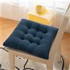 Hixingo Cuscini per Sedie da Cucina 2 Pezzi, Grano di Mais Cuscino Sedie Soggiorno Morbidi Cuscini Sedie Giardino Tinta Unita Esterno Antiscivolo per Sala Ufficio, Pranzo (40cm,Blu Navy)