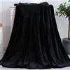 Highdi Coperta Pile Divano Plaid, Morbida Coperte per Letto Singolo Matrimoniale Soffice e Calda Coperta Pile Invernale per Animali Bambini Adulti (120x200CM,Nero)