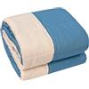 emmevi Trapunta Piumone Invernale Double Face 250 gr Ufficiali Coperta Calda Letto Matrimoniale Blu