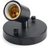 MASUNN E27 Moderno Edison Soffitto Rosa Plafoniera Lampada da Parete Porta Lampadina-Nero