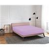 GLHOME Idee per la casa Lenzuolo sotto con Angoli Elastici Coprimaterasso 100% Puro Cotone Lenzuola Copri Materasso in Vari Colori Tinta Unita - Lilla - Piazza e Mezza
