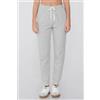 Tezenis Pantaloni Felpa Pesante Con Coulisse E Tasche Donna Grigio