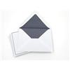 umschlag-discount 25 buste per lettera di condoglianze, con doppia cornice sottile , C6 = 162 x 114 mm, con fodera in seta grigia
