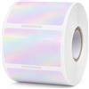 YIKIADA Etichette Termiche Arcobaleno 50 x 25 mm per Nomi e QR 300 Pezzi | Autoadesive, in Vinile, Olografiche, Rettangolari, in Rotolo, Impermeabili, Stampa Diretta, per Documenti e Piccoli Oggetti