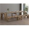 Dmora Panca Ubertino 25x290x45h cm Marrone Acero Peso Supportato 400 kg Colore Rivestimento Marrone, Materiale Rivestimento in Legno Nobilitato