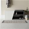 Dmora - Scarpiera Dione, Mobile portascarpe, Armadio da Ingresso Multiuso, Mobiletto per Calzature, 105x38 h47 cm, Antracite e Bianco