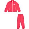 Champion Legacy Graphic Shop G (405047) -Ultra-Light Soft Compact Powerblend Terry High-Neck Tuta Sportiva, Sorbetto al Lampone (RAS), 9-10 Anni Bambina