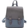 NICOLE & DORIS Zaino Piccolo Donna Elegante Borsa Zaino Mini Zaini Ragazze in Pelle PU Impermeabile Zaino da Viaggiol Leggero Daypack Zainetto con Patta Blu