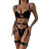 Generic Lingerie Sexydonna Hot Aperto Reggiseno Secret Pigiama da Donna Divertente da Donna Reggiseno Sexy con Bottoni in Metallo interlacciato Lingerie Sexydonna Hot Aperto Reggiseno Secret (Black S)