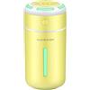 agnixnaf 230ML Diffusore di Oli Essenziali Umidificatore per auto Cordless Umidificatore Aromaterapia con Produzione di Nebbia di 35ml/H, Timer da 5 ore/10 ore, Design Della Luce Respirante (Giallo)