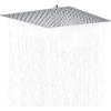 Xixitaihao Soffione Doccia a Pioggia in Acciaio Inox, 25 x 25 CM, 10 Pollici Docce Fisso Quadrato, Acciaio, Cromo, ugello anti-otturazione