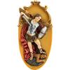 DRW Targa da appendere Arcangelo San Michele in resina dipinta a mano 9x2x19 cm
