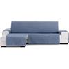 ECOMMERC3 | Copridivano Chaiselong Normale Sinistra Universale e Versatile - Copridivano Chaiselongue Colore Blu Protezione facile da applicare per schienale, seduta e bracci