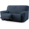 ECOMMERC3 | Copridivano Relax Piedi Insieme 3 x 2 Super Elasticizzato - Copridivano blu adattabile e traspirante per divani Chester e Klippan