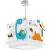 Dalber Lampada da soffitto a sospensione per Bambini Dinos Dinosauri Multicolore Animali