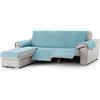 ECOMMERC3 | Copridivano Chaiselong Normale sinistro imbottito e antiscivolo - Copridivano Chaiselongue Turchese, protezione completa, comfort e stile, regolabile e lavabile