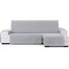 ECOMMERC3 | Copridivano elasticizzato per chaise longue, extra destro, copridivano Chaiselong grigio con elastici regolabili, compatibile con divani ad angolo sinistro o destro