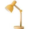 himmel Lampada da tavolo, Lampada da tavolo in legno regolabile, Lampada da scrivania per bambini per camera da letto, soggiorno, Lampada da lettura base E27 Next (Giallo)