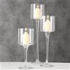 ANSHENGYA Centro Tavola Moderno Candele Galleggianti Vasi Confettata Candelabri Di Vetro Tè Leggeri Sposi Matrimoni Nuziali Uragano Alto Elegante Cenare Party Home Adecor Tavolo Feste Varie(1 Set Large)