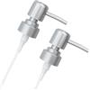 DIAONIAN 2Pcs Dispenser Sapone Bagno, Pompa di Ricambio, Erogatore Sapone Liquido, 28mm Filettatura, ABS (Argento Smerigliato)