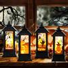 TaimeiMao 4 Pezzi Lanterne a LED di Halloween, lanterna di halloween luce, lanterne a led di halloween, Lanterna a Candela per Esterni per Lanterne Sospese Domestiche Decorative - Funzionamento a Batteria