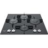 Hotpoint Ariston PRONTA CONSEGNA - SPEDIZIONE IMMEDIATA Ariston Hotpoint FTGHG 641 D/HA(BK) - FTGHG641DHABK Piano Cottura da Incasso a Gas 60 cm 4 Fuochi Direct Flame Vetro Nero Griglie in Ghisa