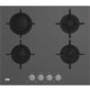 Beko PRONTA CONSEGNA - SPEDIZIONE IMMEDIATA Piano Cottura da Incasso 60 cm 4 Fuochi Gas High Efficiency Cristallo zara grey - Grigio pietra Griglie in ghisa Beko HILG64222SZG - HILG 64222 SZG