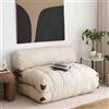 Dmora - Divano Letto 2 posti Dysnomia, Sofà trasformabile, Divanetto per Ospiti, Poltrona Letto, 120x75 h79 cm, Crema