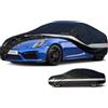 Holthly Telo Copriauto da Esterno, Holthly Telo Copri Macchina Auto Felpato 100% Impermeabile, Copertura Auto Antipolvere Antigraffio Anti UV Sole, Telone Auto per BMW Z4,Nissan 350Z 370Z,VW Eos. Nera