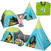 LittleTom Set Tenda Gioco con Tunnel 320x100x135cm incl 200 Palline Colorate