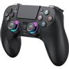 varkda Controller Wireless per PS4, Controller di Gioco Compatibile con PS4/Slim/Pro/PC, Joystick Gamepad con LED RGB/Doppia Vibrazione/Sensore Giroscopico a 6 assi/950 mAH Batteria/Pannello Touch/Jack Audio