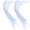 ITTISO Guarnizione per Schermo Curvo da Bagno, Striscia di Tenuta 2 x 100 cm per Porte Doccia Curve con Vetro da 4mm/5mm/6mm, Copre fino a 20mm di Spazio, Sostituzione Quadrante Box Doccia (Tipo F