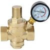 ROOwarMer DN15 DN20 DN25 DN32 bspp ajustable ottone acqua flusso valvola riduttore pressione con manometro - femmina (DN15)