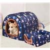 Danchen Cuccia per cani extra large, 2 in 1, lussuosa cuccia per cani di taglia grande e grande, portatile e calmante, cuscino ortopedico anti-ansia, tenda jumbo morbida per cani di taglia media e